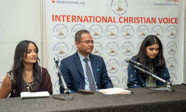 Speakers at the International Christian Voice Pakistan National Minorities Day commemoration, 2026.