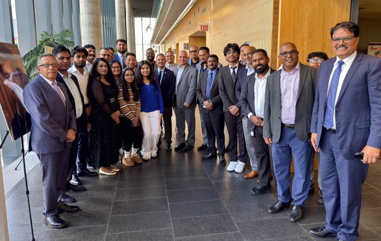 Guests gathered in the atrium of Brampton City Hall for International Christian Voice’s Meet & Greet with USCIRF Chairman Dr. Asif Mahmood, September 2026.