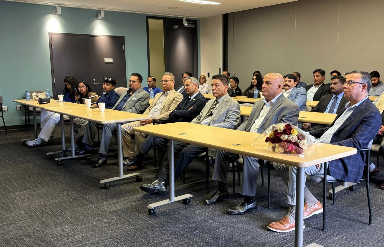 Attendees listening during the International Christian Voice Meet & Greet with Dr. Asif Mahmood.